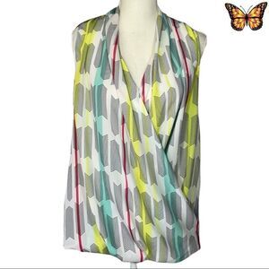 KISMET Faux Wrap Sleeveless Top Size Extra Small